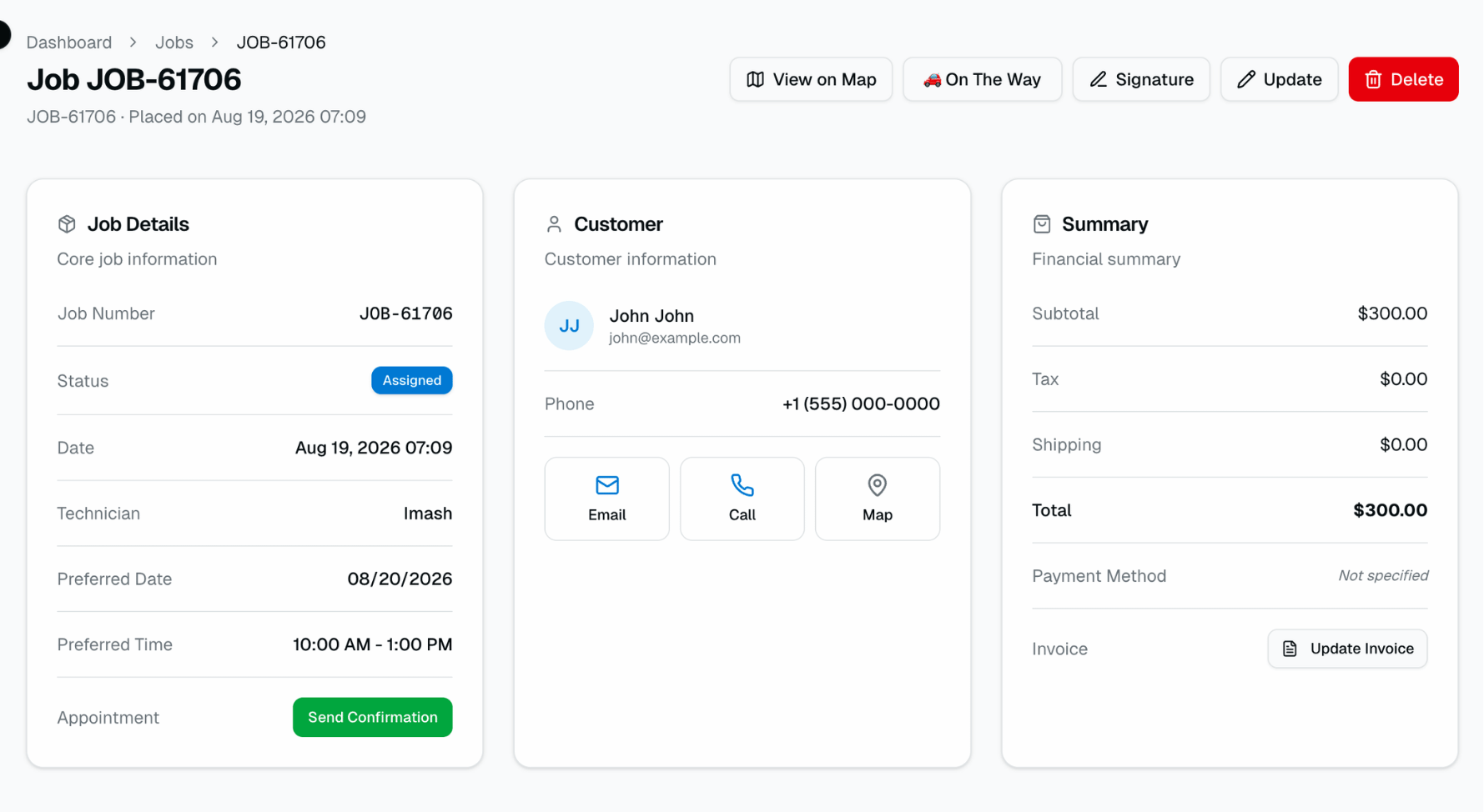 Streamlined Job Management screenshot in JobDeck
